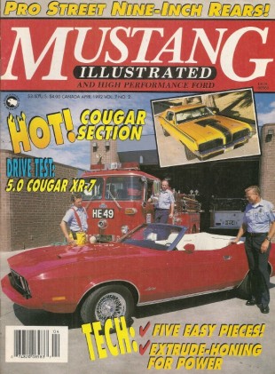 MUSTANG ILLUSTRATED 1992 APR - COUGAR SPECIAL, GT500KR, SUPER PRODUCTION